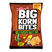 Willards Big Korn Bites BBQ 120G PAST BBD