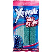 X-TREME Sour Straps Blue Raspberry Flavour 160g PST BBD