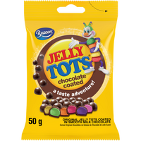 Beacon Jelly Tots Chocolate Coated 50g PAST BBD